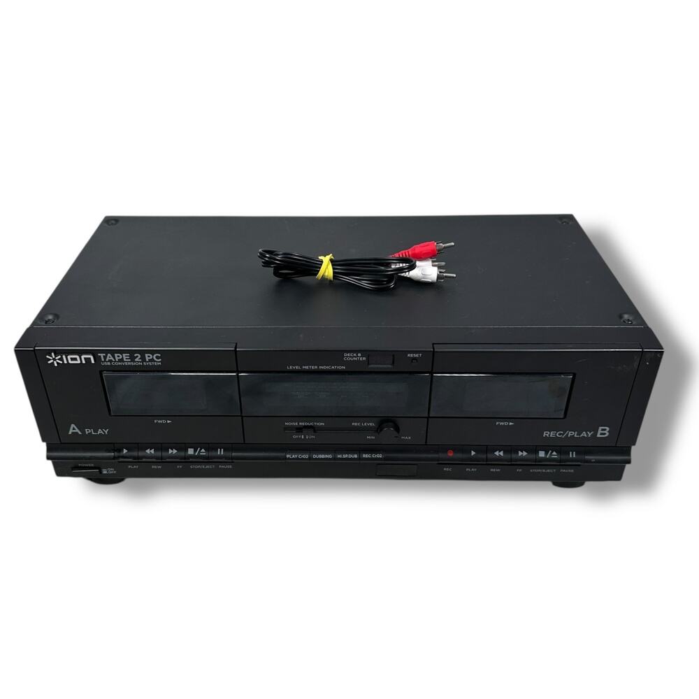 ION Tape2PC USB Cassette Dual Deck Converter Music Tapes to MP3 Windows or Mac